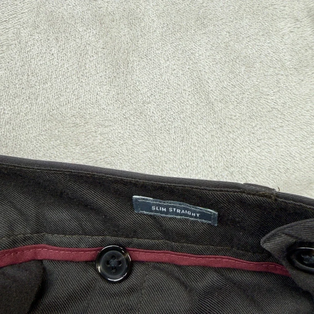 Bonobos Tuesday Chino Pants Mens 34x30 Brown Slim Straight Leg Performance Light